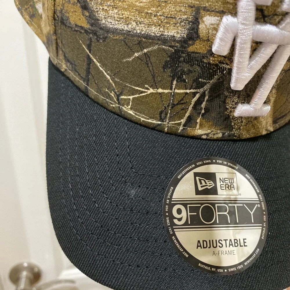 New Era LA Dodgers Upside Down REAL TREE CAMO 9FORTY A-Frame Snapback Hat Cap - Picture 3 of 7